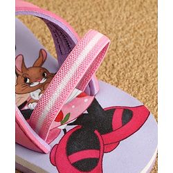 Cute Walk by Babyhug Disney Back Strap Flip Flops With Mickey & Minnie Print - Blue & Pink