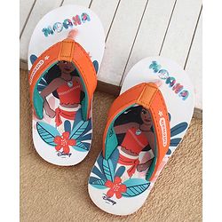 Cute Walk by Babyhug Disney Slip On Flip Flops with Moana Print -  Orange