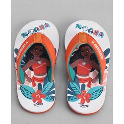 Cute Walk by Babyhug Disney Slip On Flip Flops with Moana Print -  Orange