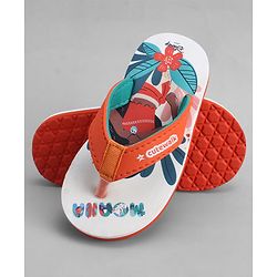 Cute Walk by Babyhug Disney Slip On Flip Flops with Moana Print -  Orange