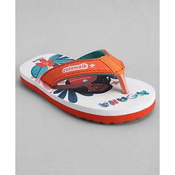 Cute Walk by Babyhug Disney Slip On Flip Flops with Moana Print -  Orange