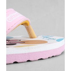 Cute Walk by Babyhug Disney Back Strap Closure Flip Flops With Minnie Mouse Print - Pink & White