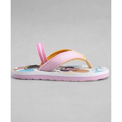 Cute Walk by Babyhug Disney Back Strap Closure Flip Flops With Minnie Mouse Print - Pink & White