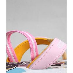 Cute Walk by Babyhug Disney Back Strap Closure Flip Flops With Minnie Mouse Print - Pink & White