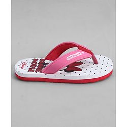 Cute Walk by Babyhug Disney Flip Flops With Minnie Mouse Print - Pink & White