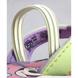 Cute Walk by Babyhug Disney Back Strap Closure Flip Flops With Minnie Mouse Print - Yellow & Pink