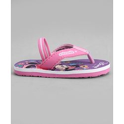 Cute Walk by Babyhug Disney Back Strap Closure Flip Flops With Mickey Mouse Print - Pink & Purple