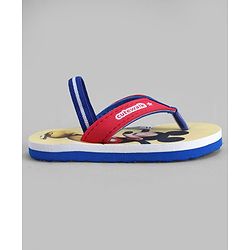 Cute Walk by Babyhug Disney Back Strap Closure Flip Flops With Mickey Mouse Print - Red & Yellow