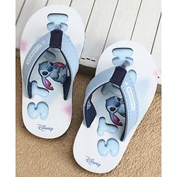 Cute Walk by Babyhug Disney Slip On Flip Flops with Lilo & Stitch Print- White & Grey