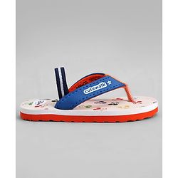 Cute Walk by Babyhug Disney Back Strap Closure Flip Flops With Mickey Mouse Print - Blue & Beige