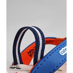 Cute Walk by Babyhug Disney Back Strap Closure Flip Flops With Mickey Mouse Print - Blue & Beige