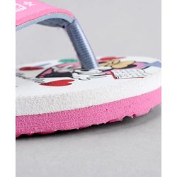 Cute Walk by Babyhug Disney Flip Flops With Minnie Mouse Print - Pink & Beige