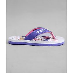 Cute Walk by Babyhug Disney Flip Flops With Minnie Mouse Print - Purple & Beige