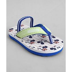 Cute Walk by Babyhug Disney Back Strap Closure Flip Flops With Mickey Mouse Print - Yellow & Beige