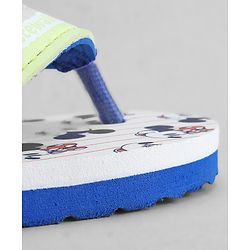 Cute Walk by Babyhug Disney Back Strap Closure Flip Flops With Mickey Mouse Print - Yellow & Beige