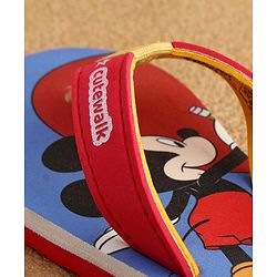 Cute Walk by Babyhug Disney Flip Flops With Mickey Mouse Print - Blue
