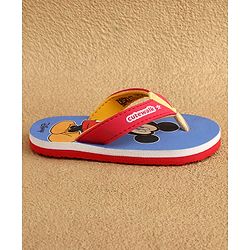 Cute Walk by Babyhug Disney Flip Flops With Mickey Mouse Print - Blue