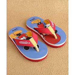 Cute Walk by Babyhug Disney Flip Flops With Mickey Mouse Print - Blue