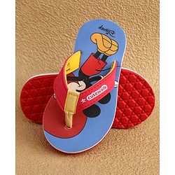 Cute Walk by Babyhug Disney Flip Flops With Mickey Mouse Print - Blue