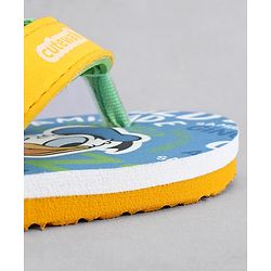 Cute Walk by Babyhug Disney Flip Flops With Back Strap & Donald Duck Print - Yellow & Blue