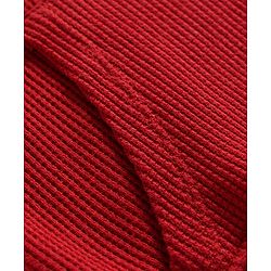 Babyhug Waffle Knit Premium Light Gauge Terry Full Raglan Sleeves Hooded  T-Shirt & Lounge Pant Set With Text Print - Maroon