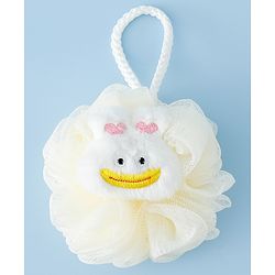 Babyhug Bath Sponge/Loofah with Ducky Applique - Beige