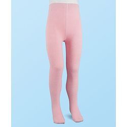 Cute Walk By Babyhug Antibacterial Footed Solid Color Tights - Pink