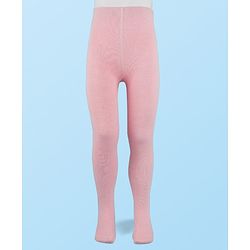 Cute Walk By Babyhug Antibacterial Footed Solid Color Tights - Pink