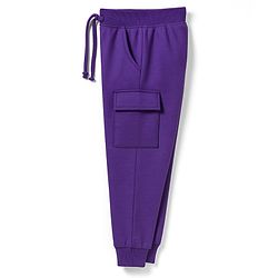 Babyhug Knit Premium Light Gauge Terry Full Doctor Sleeves T-Shirt & Joggers Set with Always Ahead Text Print - Purple