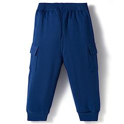 Babyhug Single Jersey Knit Full Sleeves Striped T-Shirt & Lounge Pant Set - Blue