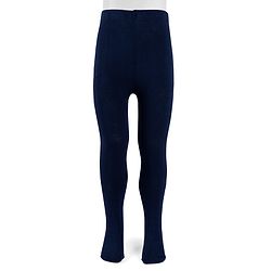 Cute Walk By Babyhug Antibacterial Footed Solid Color Tights - Navy Blue