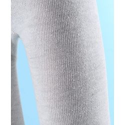 Cute Walk By Babyhug Knit Antibacterial Solid Footed Tights - Grey