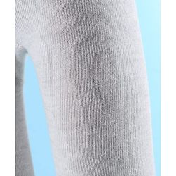 Cute Walk By Babyhug Knit Antibacterial Solid Footed Tights - Grey