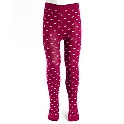Cute Walk by Babyhug Knit Antibacterial Footed Tights with Polka Dot Design - Maroon