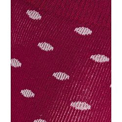 Cute Walk by Babyhug Knit Antibacterial Footed Tights with Polka Dot Design - Maroon