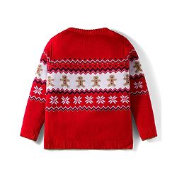 Babyhug Knit Full Sleeves Pullover Sweater with Aztec Design - Red