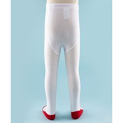 Cute Walk by Babyhug Knit Footed Solid Color Antibacterial Tights - White