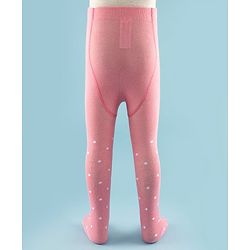 Cute Walk by Babyhug Knit Antibacterial Footed Tights with Bunny Design - Pink