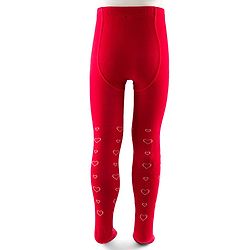 Cute Walk by Babyhug Anti-bacterial Tights with Heart Design - Red