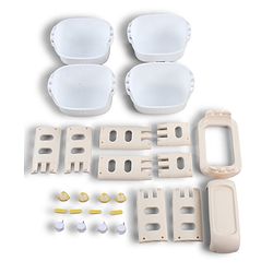 Babyhug 3 Layer Storage Organiser with Rabbit Face - Blue| Detachable Baskets| Wheels with Lock| Plug N Play Assembly| Stationery, Toys &  Clothes Storage| Rounded Edges