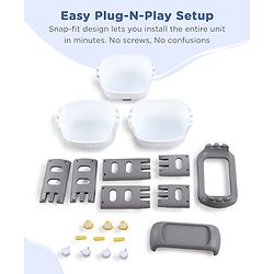 Babyhug 3 Layer Storage Organiser with Rabbit Face - Blue| Detachable Baskets| Wheels with Lock| Plug N Play Assembly| Stationery, Toys &  Clothes Storage| Rounded Edges
