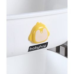 Babyhug 3 Layer Storage Organiser with Rabbit Face - Blue| Detachable Baskets| Wheels with Lock| Plug N Play Assembly| Stationery, Toys &  Clothes Storage| Rounded Edges