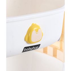 Babyhug 4 Layer Storage Organiser with Penguin Face - Yellow| Detachable Baskets| Wheels with Lock| Plug N Play Assembly| Stationery, Toys &  Clothes Storage| Rounded Edges