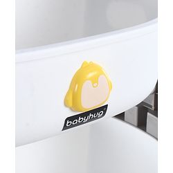 Babyhug 4 Layer Storage Organiser with Penguin Face - Yellow| Detachable Baskets| Wheels with Lock| Plug N Play Assembly| Stationery, Toys &  Clothes Storage| Rounded Edges
