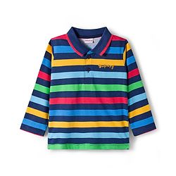 Babyhug Single Jersey Knit Full Sleeves T-Shirt & Denim Jeans Set With Stripes - Blue