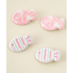 Babyhug Fish Shaped Hair Clips Pack of 4 - White Lilac & Pink