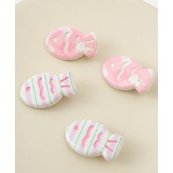 Babyhug Fish Shaped Hair Clips Pack of 4 - White Lilac & Pink