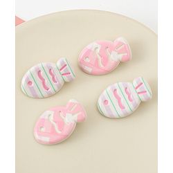 Babyhug Fish Shaped Hair Clips Pack of 4 - White Lilac & Pink
