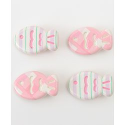 Babyhug Fish Shaped Hair Clips Pack of 4 - White Lilac & Pink