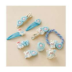 Babyhug Hair Pins And Clips  With Bunny Applique Free Size - Light Blue